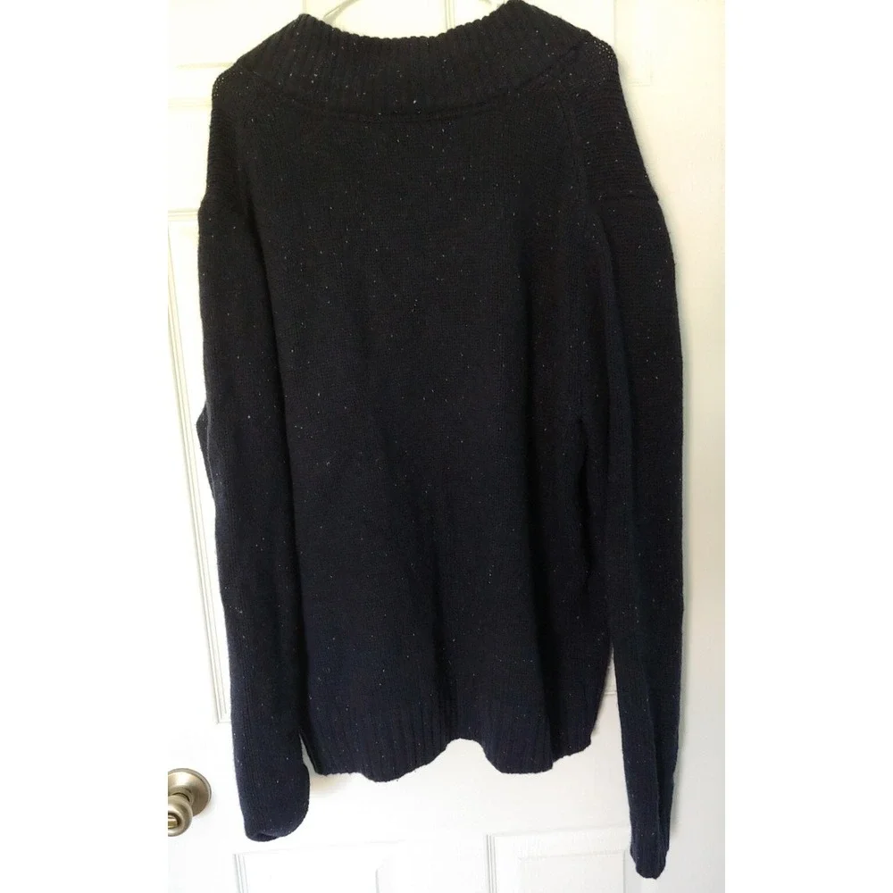 LOGG H&M Sweater Mens XL Blue Pullover Long Sleeve Wool Navy Outdoor